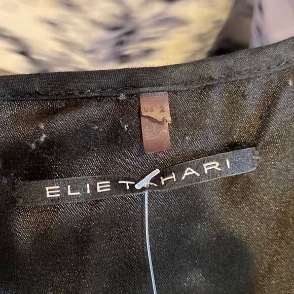 Elite Tahari 2 Antoinette Sheath Midi Dress Sleeveless Back Zipper and Button - Picture 6 of 7